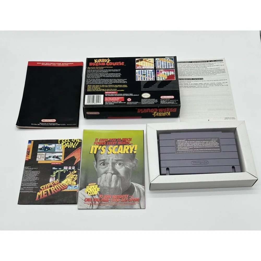 KIRBY'S DREAM COURSE SNES CIB COMPLETE TESTED AUTHENTIC EXCELLENT CONDITION